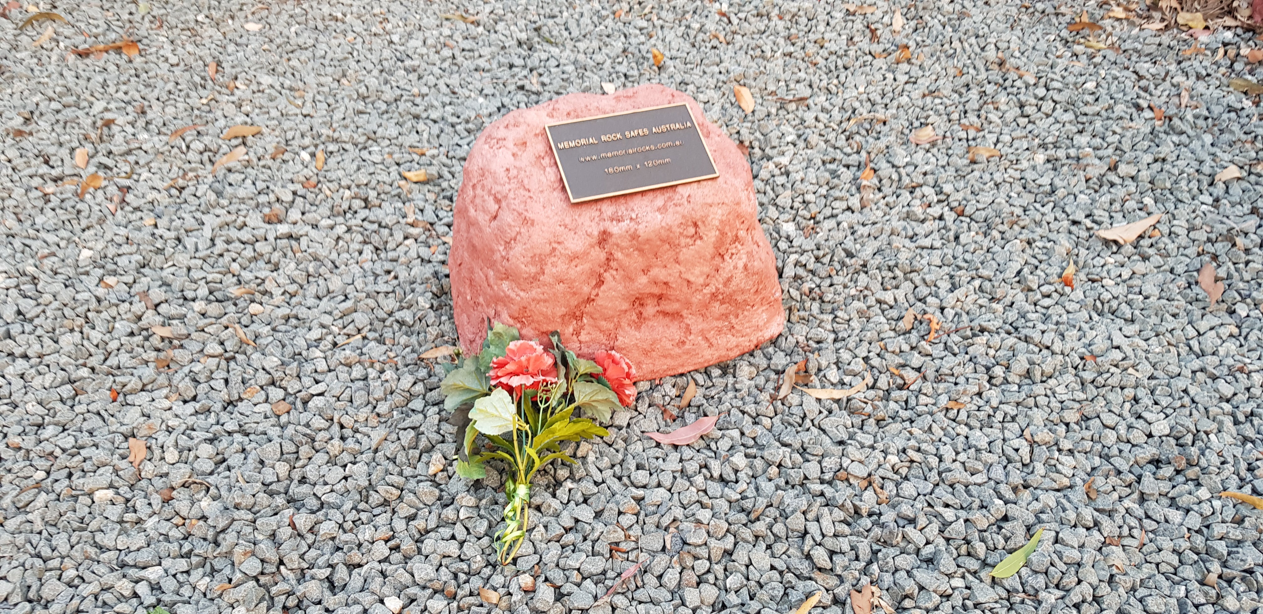 Memorial Rock Urn 1278  Large Single Red