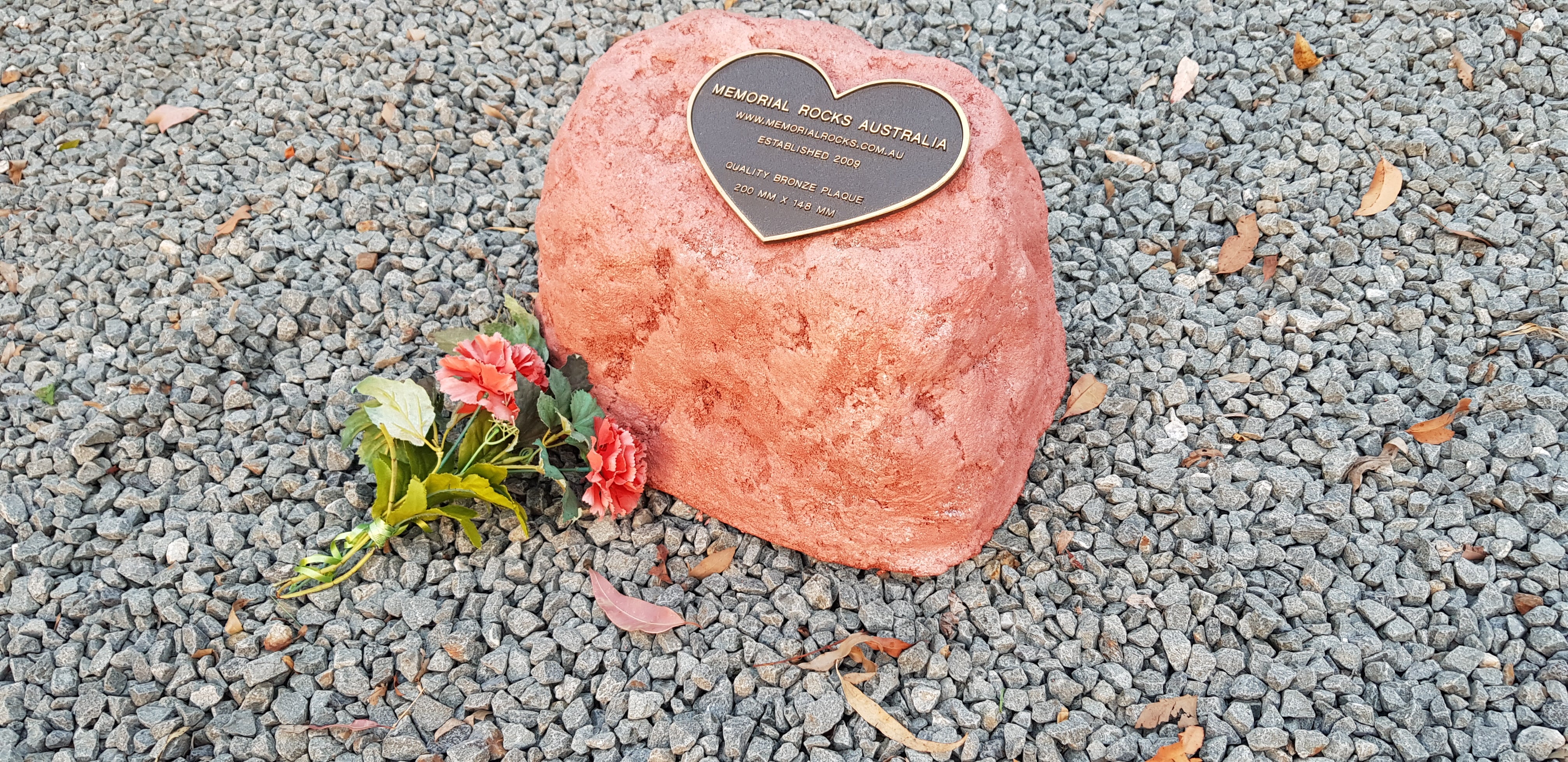 Memorial Rock Urn 1278  Large Single Red