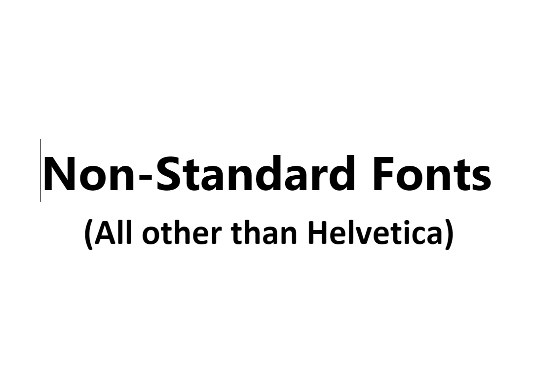 Non-Standard Fonts
