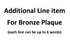 Additional Line Item